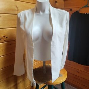 Adriana Papell Crepe Knit Jacket NWT SZ Small in Ivory MSRP $98